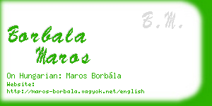 borbala maros business card